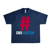 Navy Basic End Racism Resist - Anti Trump Gift Political Urban Heavy Tee - artisFamous