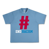 Pebble Blue Basic End Racism Resist - Anti Trump Gift Political Urban Heavy Tee - artisFamous