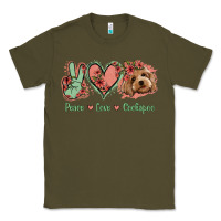 Army Green Peace Love Cockapoo Classic Tee - Jasminsmagicworld
