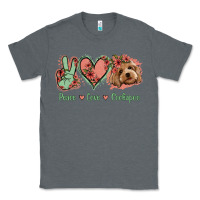 Charcoal Heather Peace Love Cockapoo Classic Tee - Jasminsmagicworld