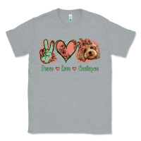 Heather Grey Peace Love Cockapoo Classic Tee - Jasminsmagicworld