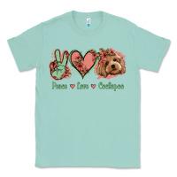 Seafoam Peace Love Cockapoo Classic Tee - Jasminsmagicworld