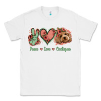 White Peace Love Cockapoo Classic Tee - Jasminsmagicworld
