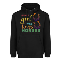 Black Just a Girl Who Loves Horses Heavyweight Hoodie - Bettercallsaul