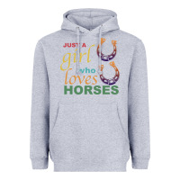 Heather Grey Just a Girl Who Loves Horses Heavyweight Hoodie - Bettercallsaul