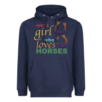 Navy Just a Girl Who Loves Horses Heavyweight Hoodie - Bettercallsaul