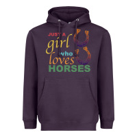 Plum Just a Girl Who Loves Horses Heavyweight Hoodie - Bettercallsaul