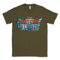 Army Green Sweet land of liberty Classic Tee - FaDigitalArtStudio