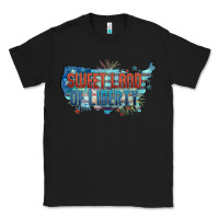 Black Sweet land of liberty Classic Tee - FaDigitalArtStudio