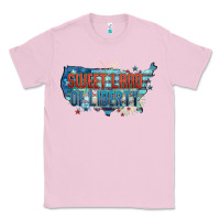 Bubblegum Pink Sweet land of liberty Classic Tee - FaDigitalArtStudio