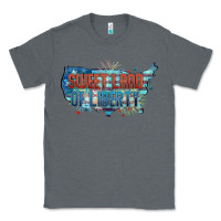 Charcoal Heather Sweet land of liberty Classic Tee - FaDigitalArtStudio