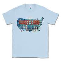 Dusty Blue Sweet land of liberty Classic Tee - FaDigitalArtStudio