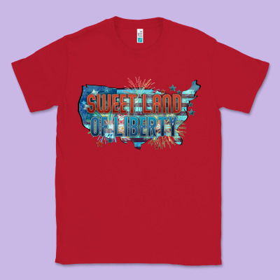 Sweet Land Of Liberty Classic Tee Designed By Fadigitalartstudio
