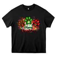 Black merry christmas paws Heavy Core Tee - FaDigitalArtStudio