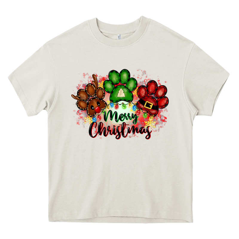 Merry Christmas Paws Heavy Core Tee by FaDigitalArtStudio | Teevron