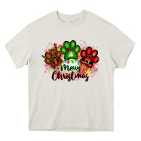 Cream merry christmas paws Heavy Core Tee - FaDigitalArtStudio