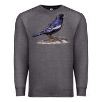 Charcoal Heather Lark Bunting Colorado State Bird Premium Sweatshirt - RanaPortraitStore