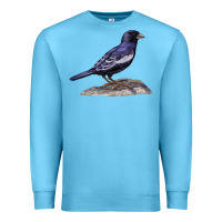 Ocean Blue Lark Bunting Colorado State Bird Premium Sweatshirt - RanaPortraitStore