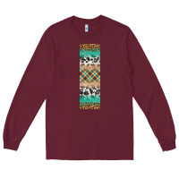 Burgundy fall pattern Long Sleeve Tee - Artiststas