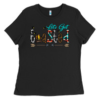 Black let's get toasted Ladies Tee - CowhideDigitalArt