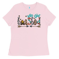 Bubblegum Pink let's get toasted Ladies Tee - CowhideDigitalArt