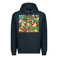 Navy just peachy peach tumbler Premium Hoodie - BarkalooDesign
