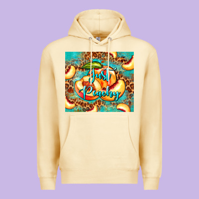Just Peachy Peach Tumbler Premium Hoodie Designed By Barkaloodesign
