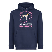 Navy Just A Girl Who Loves Whippets Heavyweight Hoodie - Bettercallsaul