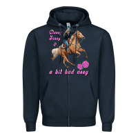 Navy classy sassy & a bit bad assy Zipper Hoodie - RanaPortraitStore