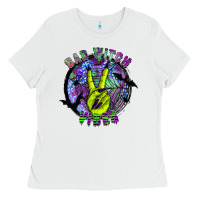 White bad witch vibes Ladies Tee - SublimationCraftShop