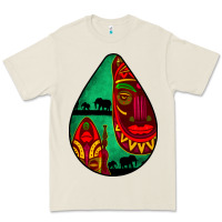 Bone african masks teardrop  3 Premium Tee - BundleAndBundleShop