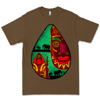Cacao african masks teardrop  3 Premium Tee - BundleAndBundleShop