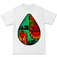 White african masks teardrop  3 Premium Tee - BundleAndBundleShop
