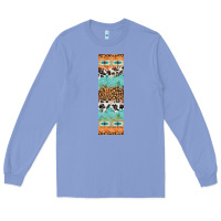 Colony Blue fall pattern Long Sleeve Tee - Artiststas