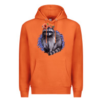 Carrot Classy But A Little Thrashy Racoon With Flowers Premium Hoodie - Jasminsmagicworld