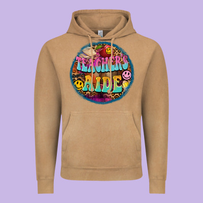 Western Groovy Teachers Aide Vintage Hoodie Designed By Barkaloodesign