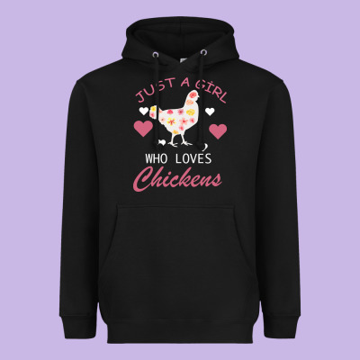 Just A Girl Who Love Chickens Heavyweight Hoodie Designed By Bettercallsaul