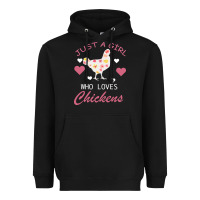 Black Just A Girl Who Love Chickens Heavyweight Hoodie - Bettercallsaul