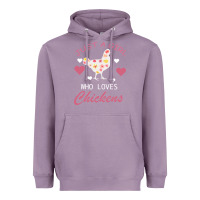 Lavender Just A Girl Who Love Chickens Heavyweight Hoodie - Bettercallsaul