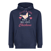 Navy Just A Girl Who Love Chickens Heavyweight Hoodie - Bettercallsaul