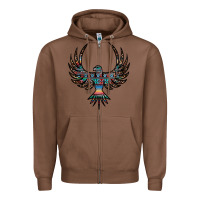 Chestnut aztec leopard thunderbird Zipper Hoodie - RanaPortraitStore