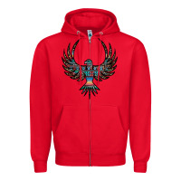 Red aztec leopard thunderbird Zipper Hoodie - RanaPortraitStore
