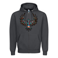 Smoke aztec leopard thunderbird Zipper Hoodie - RanaPortraitStore