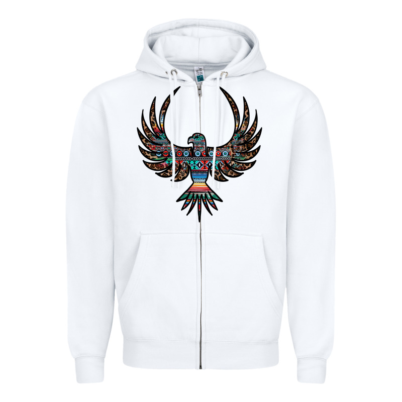 Aztec Leopard Thunderbird Zipper Hoodie by RanaPortraitStore | Teevron
