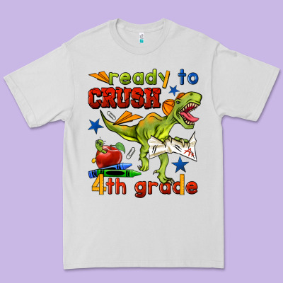 Ready To Crush 4th Grade Premium Tee Designed By Bundleandbundleshop