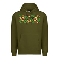 Army Green avocados with wood and leopard background 11 oz mug Premium Hoodie - BarkalooDesign