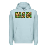 Blue Mist avocados with wood and leopard background 11 oz mug Premium Hoodie - BarkalooDesign