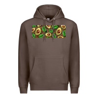 Coffee avocados with wood and leopard background 11 oz mug Premium Hoodie - BarkalooDesign