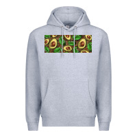 Heather Grey avocados with wood and leopard background 11 oz mug Premium Hoodie - BarkalooDesign