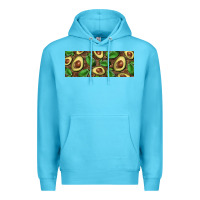 Ocean Blue avocados with wood and leopard background 11 oz mug Premium Hoodie - BarkalooDesign